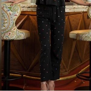 NEW NWT Hill House Jammie Jewel Pant In Black Multi